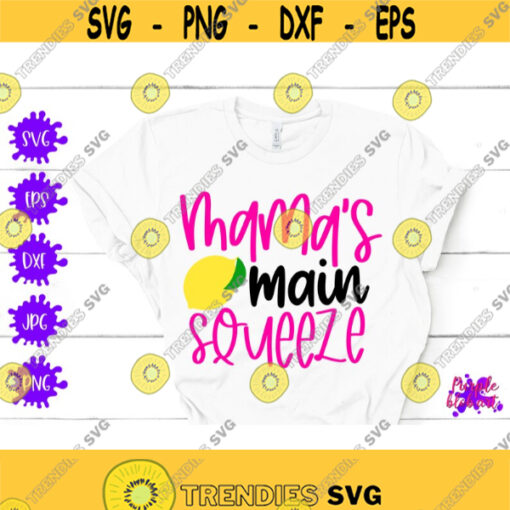 Mamas Main Squeeze Lemon Baby Shower Gift Summer Baby Shower Gender Neutral Pregnancy Announcement SVG Cute Pregnancy Quote Funny pregnant Design 405