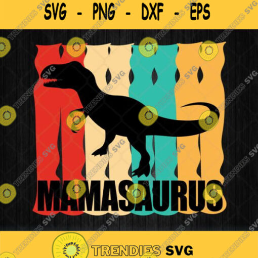 Mamasaurus Vertical Striped O Neck Svg Png Clipart Silhouette