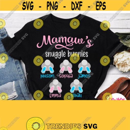 Mamaws Snuggle Bunnies Svg Grandmothers Easter Shirt Svg Granny of Easter Bunnies Svg for Silhouette Cameo Cricut Design Heat Press Design 154