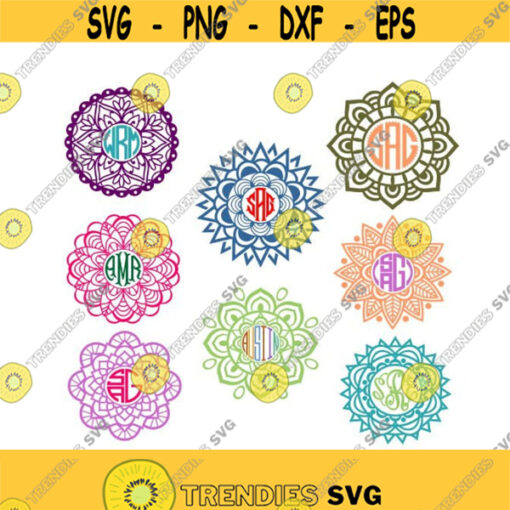 Manalay India Yoga Frame Monogram Cuttable Design SVG PNG DXF eps Designs Cameo File Silhouette Design 1800