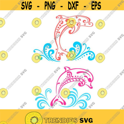 Mandala Dolphin ocean beach india Cuttable Design SVG PNG DXF eps Designs Cameo File Silhouette Design 1085