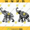 Mandala Elephant SVG Dxf Png Eps Ai Pdf Cricut explore Silhouette studio Vinyl decal design Shirt printdigital download Design 651
