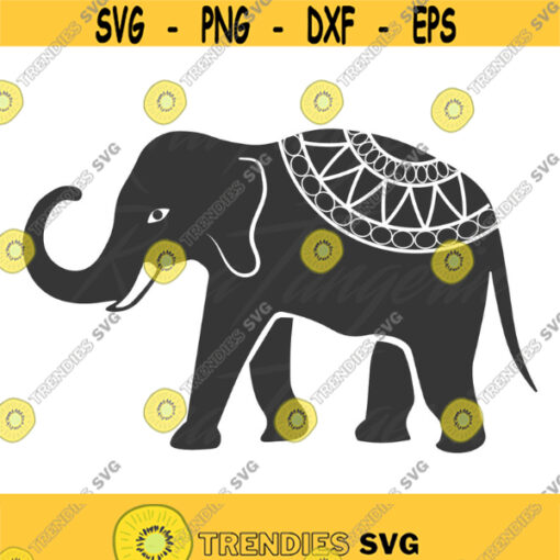 Mandala Elephant SVG Ethnic Elephant Mandala SVG Cut table Design svg png dxf silhouette Cricut Design 518