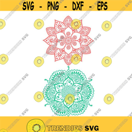 Mandala Flower yoga india Cuttable Design SVG PNG DXF eps Designs Cameo File Silhouette Design 1021