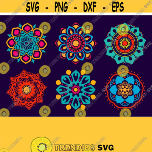 Mandalas Svg Mandala Svg Bundle Cuttable File for Cricut Silhouette Dxf Printable Iron on Heat Press Transfer Sublimation Image Png Jpg Design 576