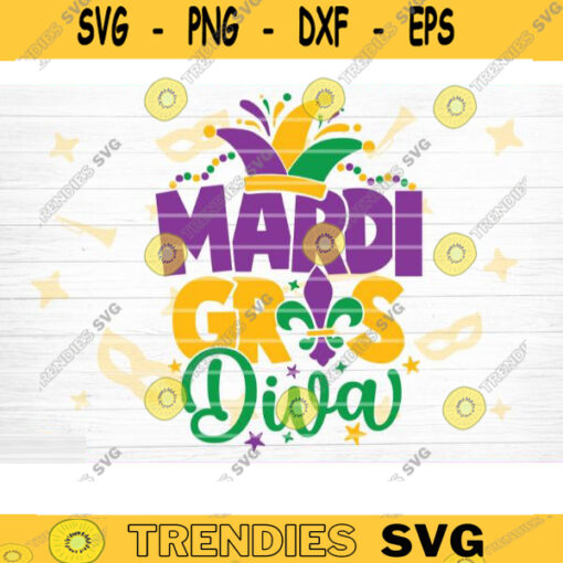 Mardi Gras Diva SVG Mardi Gras Svg Bundle Fat Tuesday Carnival Svg Mardi Gras Shirt Svg Silhouette Cricut Mardi Gras Cut File Design 379 copy