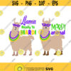 Mardi Gras Llama Ready to Party Cuttable Design SVG PNG DXF eps Designs Cameo File Silhouette Design 1171
