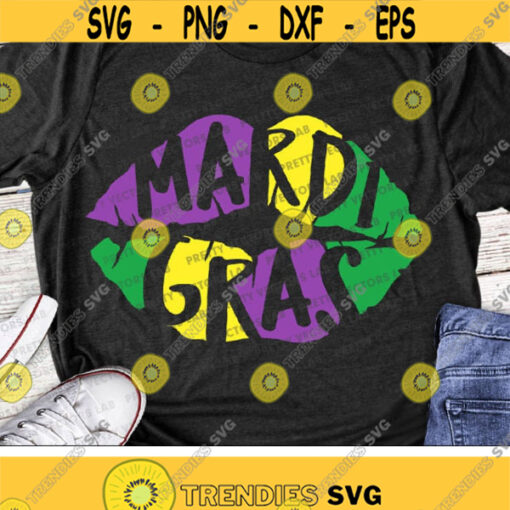 Mardi Gras Svg Mardi Gras Lips Svg Dxf Eps Png Mardi Gras Kiss Cut Files Parade Clipart Mardi Gras Shirt Design Silhouette Cricut Design 426 .jpg