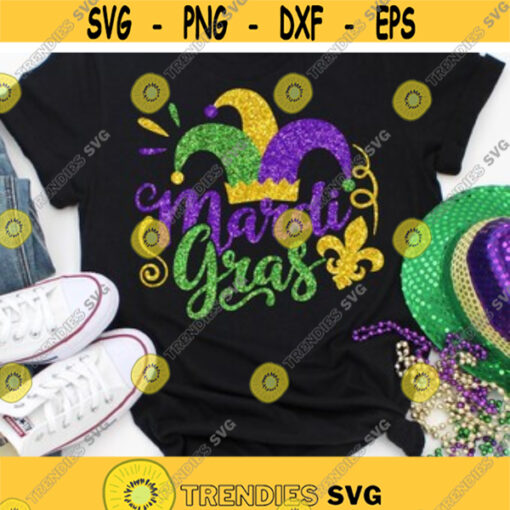 Mardi Gras svg Fat Tuesday svg Mardi Gras Shirt Jester Hat svg Fleur De Lis svg Louisiana dxf eps png Cut File Instant Download Design 196.jpg
