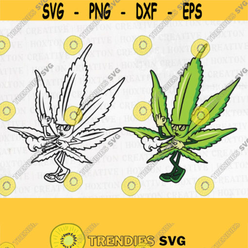 Marijuana Flower Character Svg Weed Blunt Pot Leaf Svg High Life Head Svg Cannabis Medical Marijuana Cutting FileDesign 836