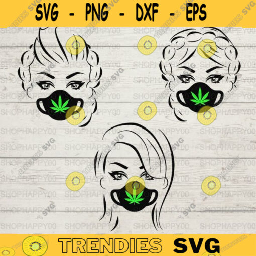Marijuana Mask SVG Weed SVG Cannabis SVG Weed Mask For Woman svg ganja svg 420 svg stoner svg Pothead svg hippie svg rasta svg 449