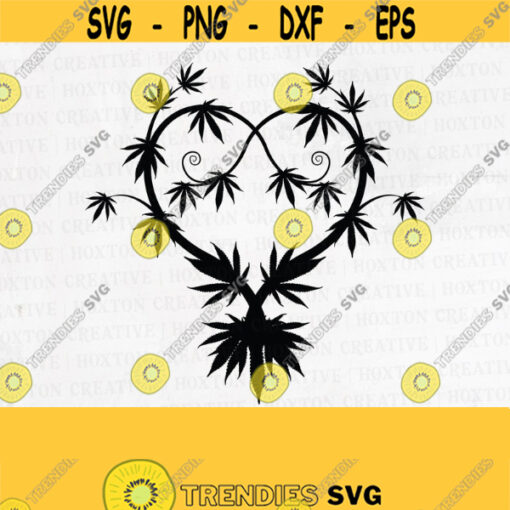 Marijuana Plant Svg File Heart Shape Cannabis Cannabis Plant svg Marijuana Leaf Clipart Marijuana Svg Cannabis SvgDesign 421
