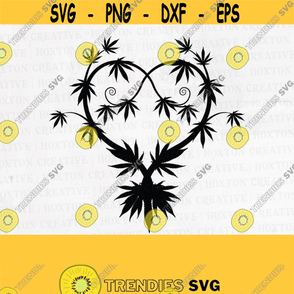 Marijuana Leaf Cannabis Plant Svg Marijuana Svg Heart shape Cannabis Svg File Heart Marijuana Plant Svg Weed Svg Cannabis Svg