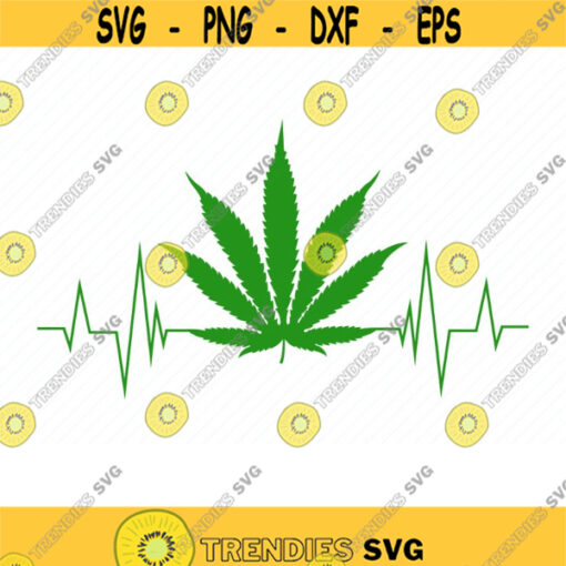 Marijuana heartbeat SVG. Marijuana Cutting file. Pot Leaf SVG. Marijuana Cricut. Weed Svg. Marijuana Svg. Marijuana Silhouette. Vector. PDF.