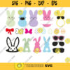 Marshmallow Bunny SVG Peeps Spring Easter SVG Files for Cricut Svg Silhouette Cameo Digital Printable Clipart Bunnies Bow sunglasses svg. 276