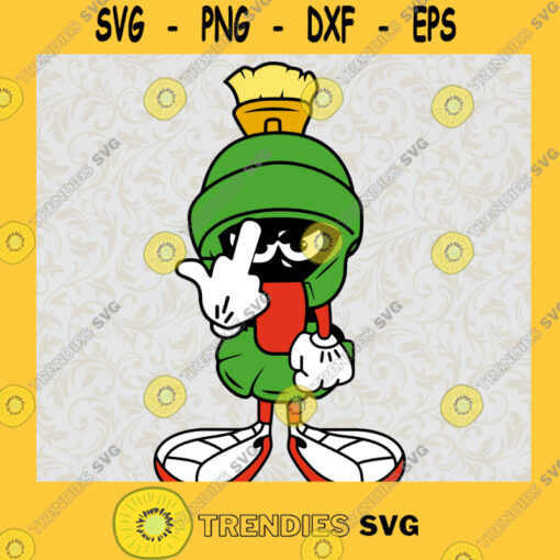 Marvin The Martian SVG Cartoon Character Svg Marvin File Cut Cricut Marvin Martian SVG middle finger svg