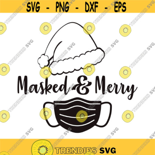 Masked Merry Decal Files cut files for cricut svg png dxf Design 420