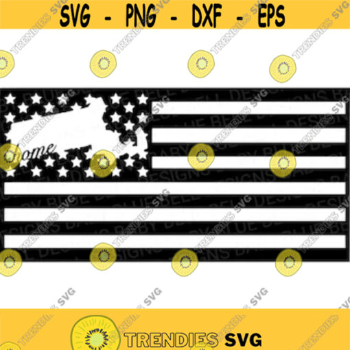 Massachusetts SVG American Flag Cut File Massachusetts Home PNG Digital Download for Cricut Great for Stickers T Shirts