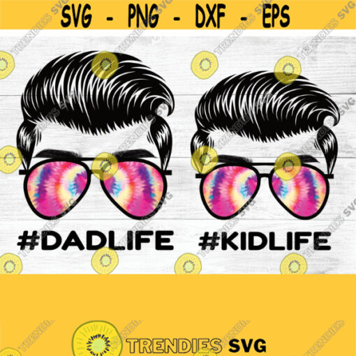 Matching Tie Dye Kid Life and DAD Life PNG mothers day png dad life png Bandana Headband Digital Sublimation Designs Digital Download Design 252