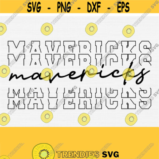 Mavericks SvgMavericks Team Spirit Svg Cut FileHigh School Team Mascot Logo Svg Files for Cricut Cut Silhouette FileVector Download Design 1352