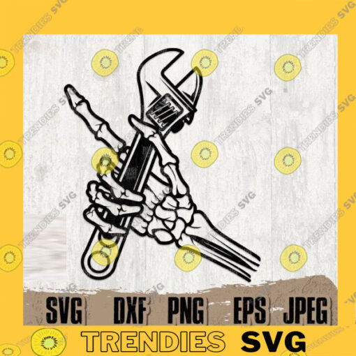 Mechanic Skeleton Hand with Wrench svg Mechanic svg Skeleton Hand svg Wrench Clipart Wrench Cutfile Skeleton Hand png Skeleton svg copy