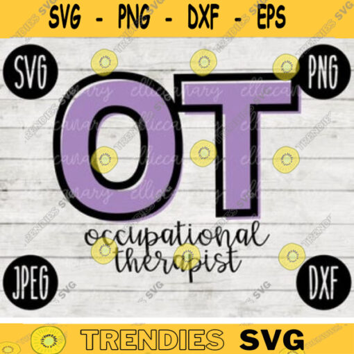 Medical Career SVG OT Occupational Therapy svg png jpeg dxf cut file Commercial Use SVG Occupation Nurse Hospital Clinic 339