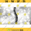Medical Clipart Black Back Bones of Spinal or Spinal Column for Doctors Osteopaths Therapists Chiropractors Digital Download SVG PNG Design 434