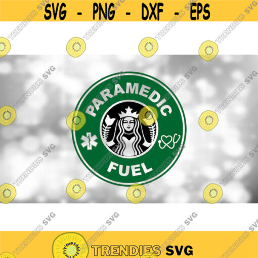 Medical Clipart BlackGreen Paramedic Fuel and Emergency Medical Symbols Logo Spoof Inspired by Coffee Shop Digital Download SVGPNG Design 638