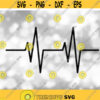 Medical Clipart Double Heartbeat Electrocardiogram EKG ECG Heart Rate Monitor Spike in Bold Black Line Digital Download svg png Design 312
