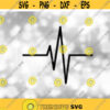 Medical Clipart Single Heartbeat Electrocardiogram EKG ECG Heart Rate Monitor Spike in Bold Black Line Digital Download svg png Design 310