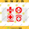 Medical Clipart Value Pack of 4 Large Bold Red Cross Designs with Capitalized Word Lifeguard for Pool Safety Digital Download SVG PNG Design 1305