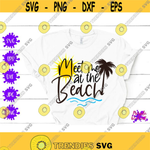 Meet Me At Beach Beach House Decor Summer Palm tree Summer Sunshine Sea Waves Ocean Waves Beach House Sign Beach Lover Gift Summer Beach Design 238