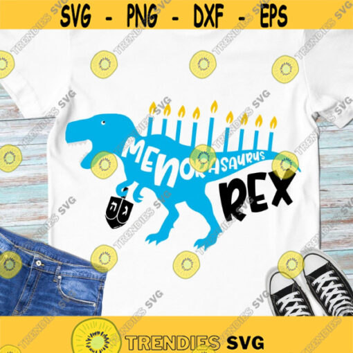 Menorasaurus Rex SVG Hanukkah SVG Happy Hanukkah SVG