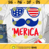 Merica Mustache Svg 4th of July Svg American Sunglasses Clipart Patriotic Svg Dxf Eps USA Svg Summer Svg Cricut Silhouette Cut files Design 1760 .jpg