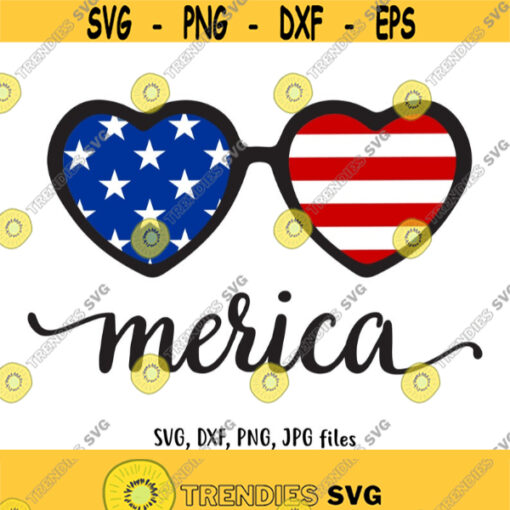 Merica SVG 4th of July svg file America SVG USA cut file Merica Sunglasses svg Fourth of July Cricut file Independence day Girl svg Design 294