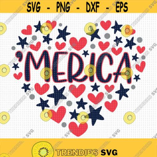 Merica SVG America Svg 4th of July Svg Merica Shirt Svg USA Svg Independence Day Svg Patriotic Svg USA Love Svg America Heart Svg Design 320