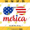 Merica SVG Independence day svg Merica Cut File Sunglasses design 4th of July svg Merica shirt svg Flag Cricut Silhouette Cut file Design 293