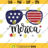 Merica Svg 4th of July Svg Patriotic Svg Cut Files for Cricut and Silhouette America Svg cut file America Svg