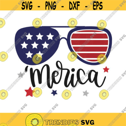 Merica Svg 4th of July Svg Patriotic Svg Cut Files for Cricut and Silhouette America Svg cut file America Svg