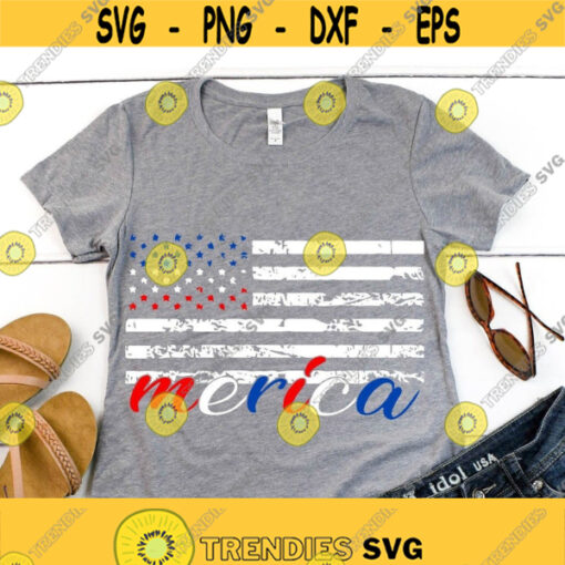 Merica svg patriotic svg america flag svg distress svg 4th of july svg memorial day svg iron on clipart SVG DXF eps png Design 136