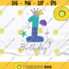 Mermaid 1st Birthday Svg 1st bday Svg First Number 1st Birthday Svg Design 521 .jpg