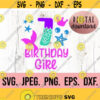 Mermaid 7th Birthday SVG Under The Sea Seventh Birthday Shirt SVG Digital Download Seven Birthday Girl Design Cricut Cut File PNG Design 359