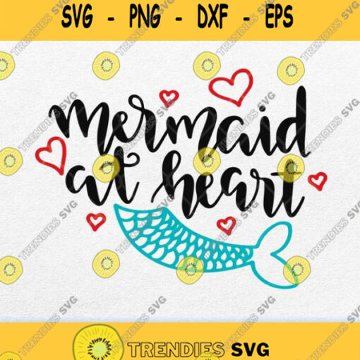 Mermaid At Heart Svg Png