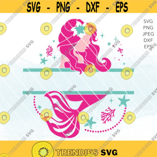 Mermaid Fourth Birthday Svg Seashell Four Svg 4th Birthday Baby Girl Svg Girl Shirt Svg for Cricut Mermaid Birthday Svg for Silhouette Png.jpg