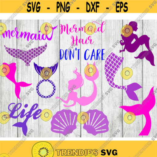 Mermaid SVG Bundle Mermaid Tail SVG bundle Mermaid cut file Mermaid clipart svg files for silhouette files for cricut svg png eps Design 2999