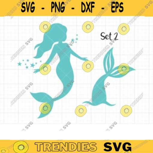 Mermaid Silhouette SVG DXF Mermaid Tail svg files for Cricut and Silhouette Cute Summer Mermaid Tail SVG Cut File Clipart Clip Art copy