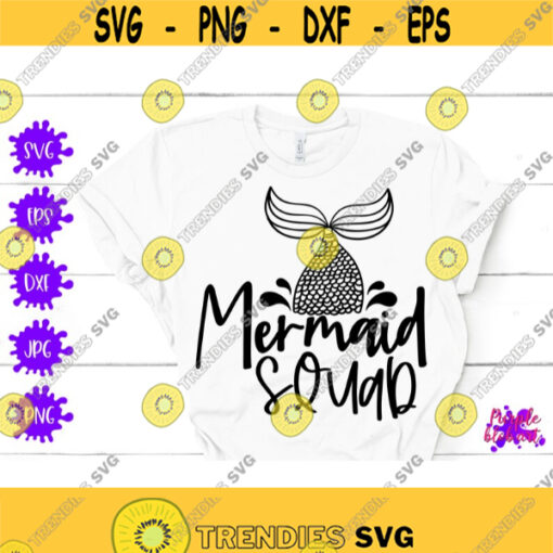 Mermaid Squad SVG Mermaid Birthday Party Mermaid Beach Bachelorette Party Bridal Shower decor Beach wedding Decor Little Mermaid Summer SVG Design 168