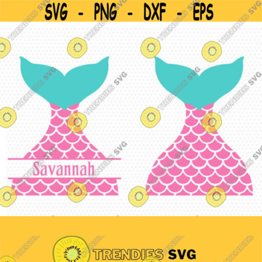 Mermaid Tail SVG Mermaid Scales SVG Mermaid monogram frame SVG Svg file for Cricut download svg jpg png dxf Silhouette Design 151