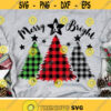 Merry And Bright Svg Buffalo Plaid Christmas Tree Svg Xmas Saying Svg Dxf Eps Png Holiday Cut Files Winter Clipart Silhouette Cricut Design 1659 .jpg