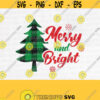 Merry And Bright Svg File Christmas Tree Plaid Svg Merry Christmas Svg Winter Svg Christmas Decor Svg Cutting FileDesign 535